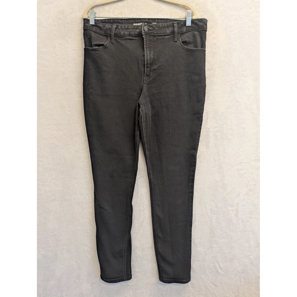 Old Navy High Rise Super Skinny Jeans Black Women's Size 16